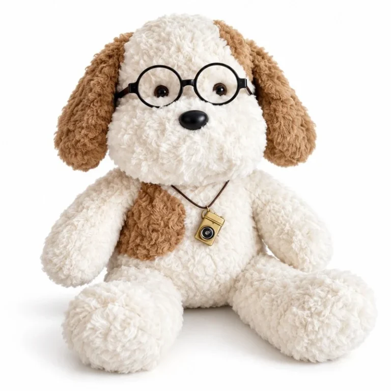 Glasses Camera Dog Plush