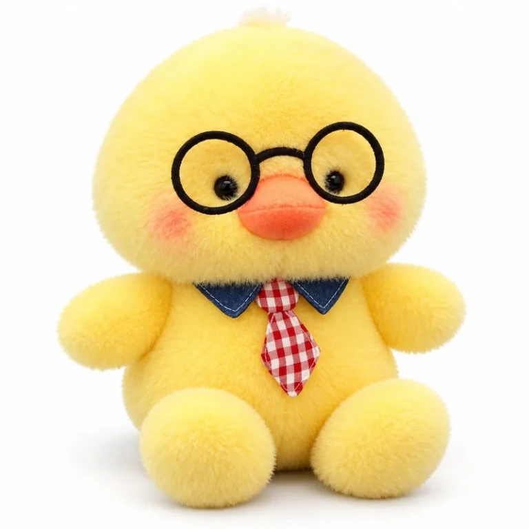 Glasses Necktie Yellow Duck Stuffed Animal