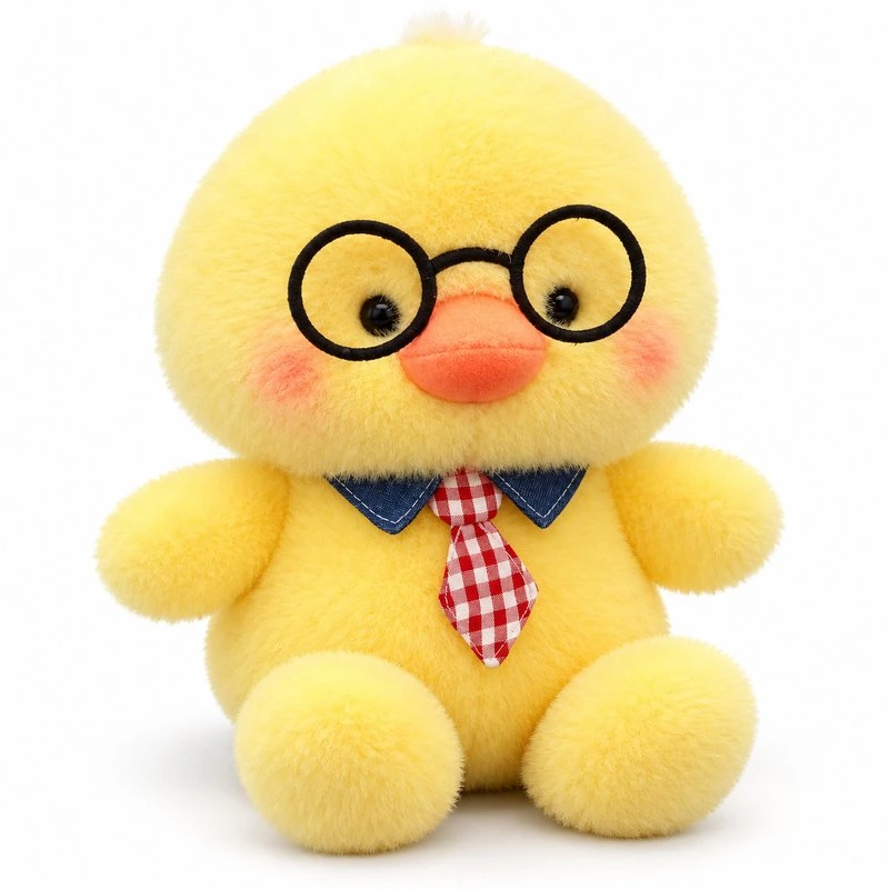 Glasses Necktie Yellow Duck Stuffed Animal