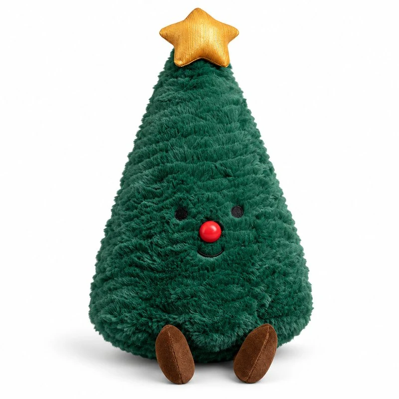 Gold Star Cone Christmas Tree Plush