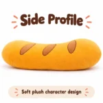 Golden Bread Loaf Plush Pillow — additional angle concept.