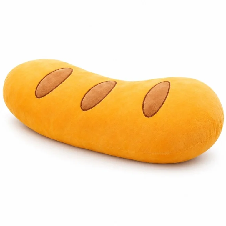 Golden Bread Loaf Plush Pillow