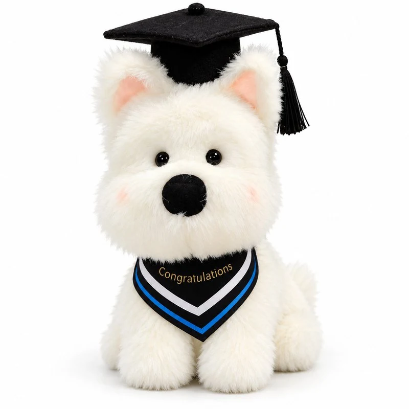 Graduation West Highland Terrier Stuffed Animal