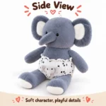 Gray Diaper Elephant Plush — additional angle concept.