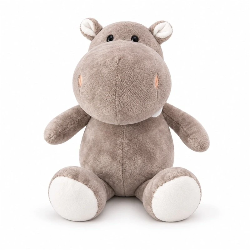Gray Hippopotamus Stuffed Animal — plush design concept