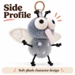 Gray Mosquito Plush Keychain — additional angle concept.