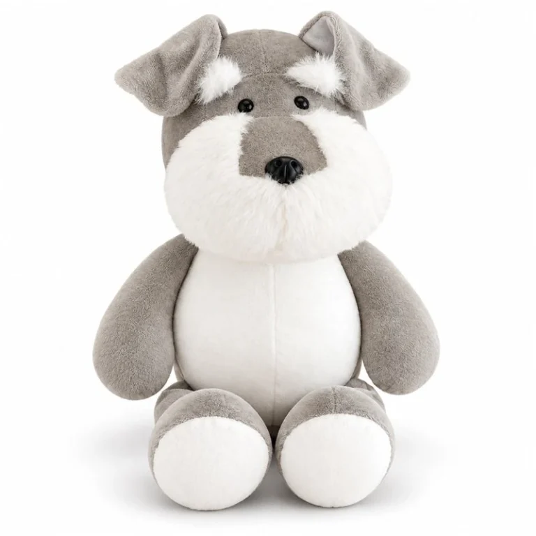 Gray Schnauzer Dog Plush