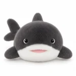 Smiling Stubby Gray Shark Plush; AI concept reference, final sample and specifications to be confirmed.