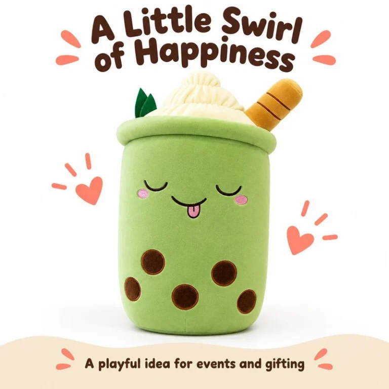 Green Cream Top Boba Cup Plush