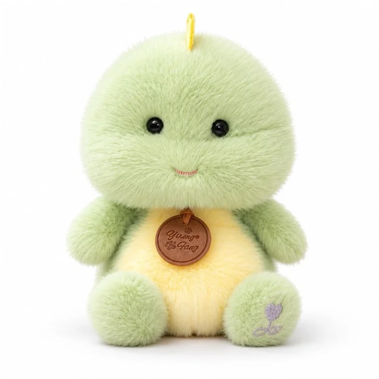 Seated Green Dinosaur Plush