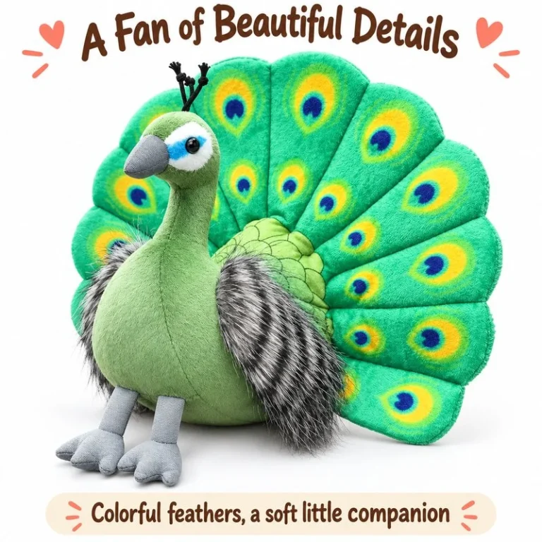 Green Fan Tail Peacock Plush