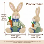 Green Gingham Easter Bunny Plush — proposed size reference; dimensions require sample confirmation.