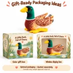 Green Head Mallard Duck Plush — optional packaging concept; final artwork, fit and quotation require confirmation.