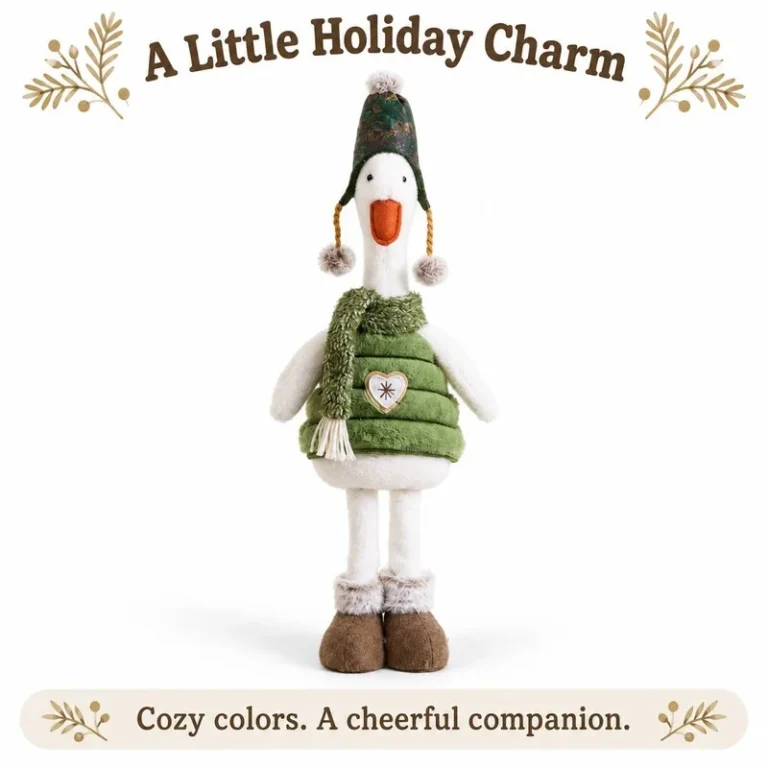 Green Long Leg Christmas Duck Plush