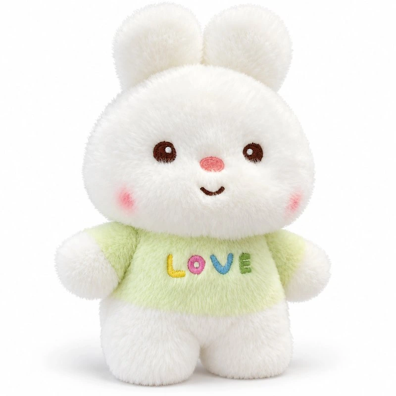 Green Love Shirt Bunny Plush