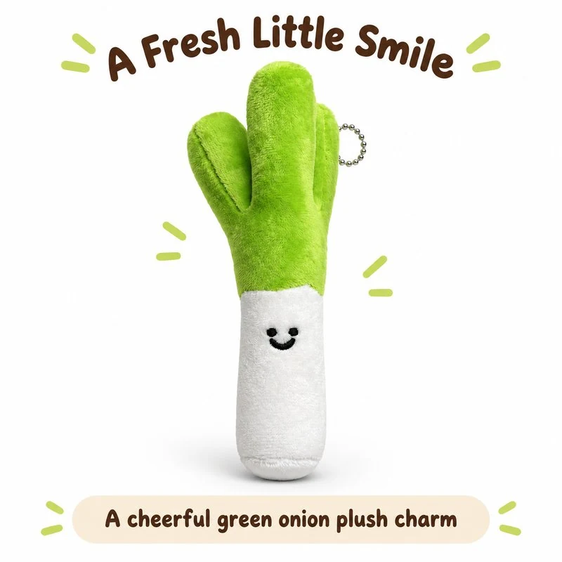 Green Onion Plush Keychain