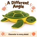 Green Sea Turtle Plush Pillow — additional angle concept.
