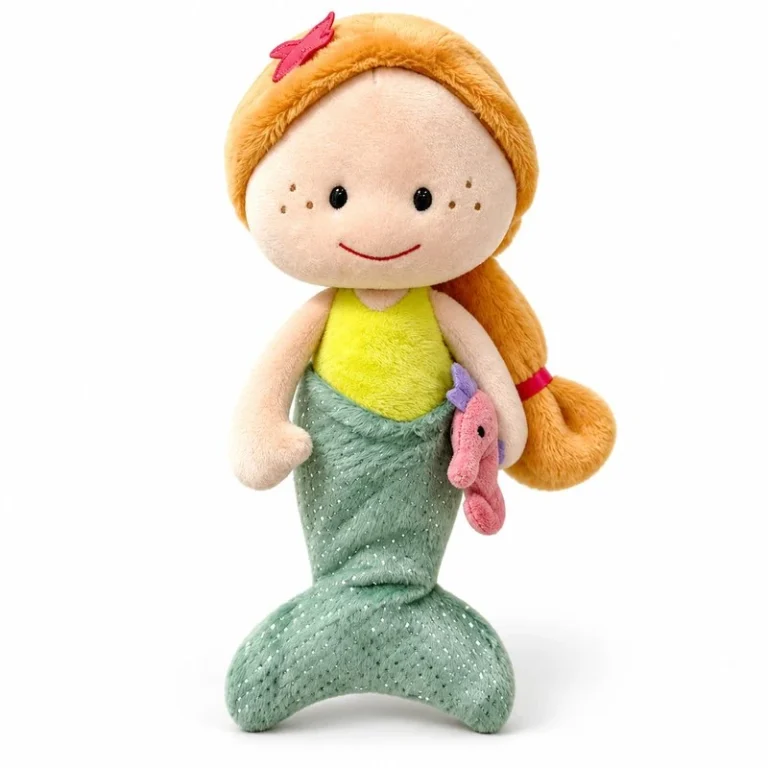 Green Tail Mermaid Cloth Doll