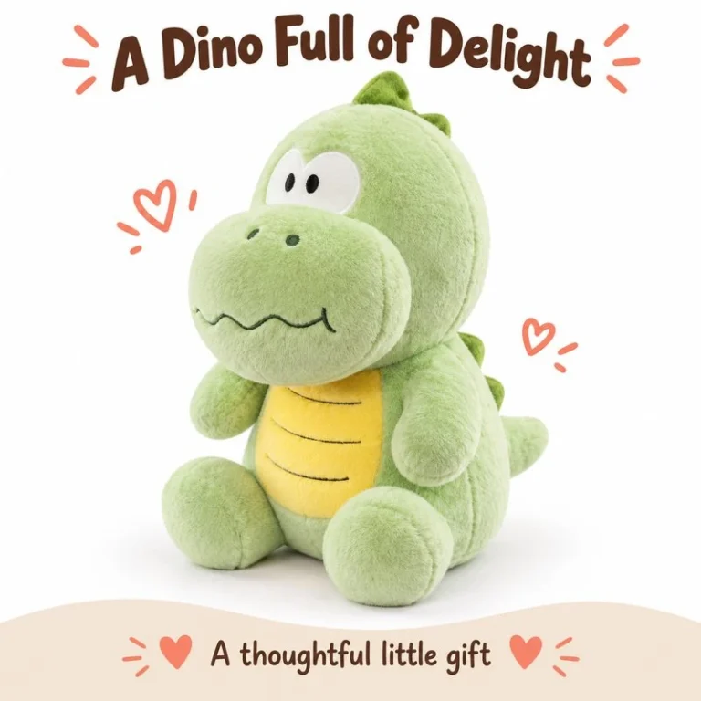 Green Yellow Belly Dinosaur Plush