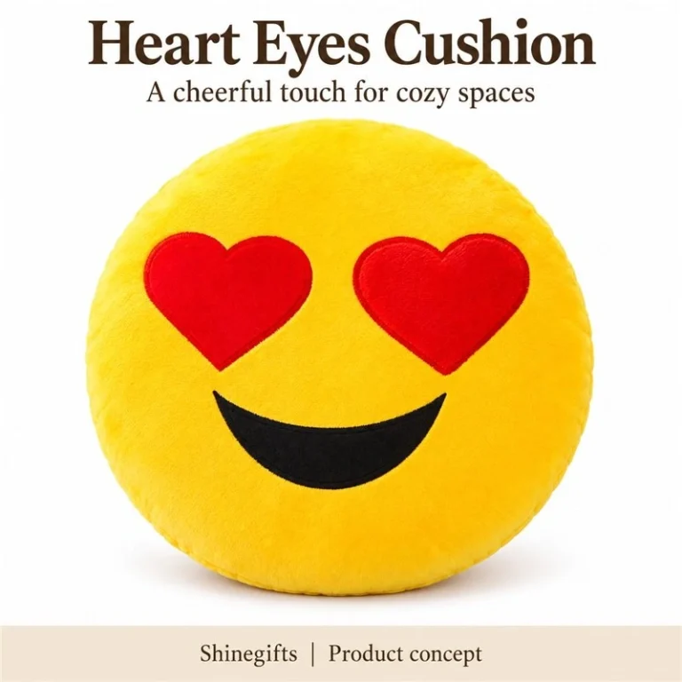 Heart Eyes Emoji Plush Pillow