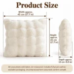 Ivory Bubble Texture Plush Cushion — proposed size reference; dimensions require sample confirmation.