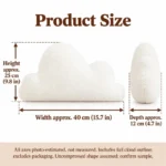 Plain Ivory Cloud Plush Pillow — proposed size reference; dimensions require sample confirmation.