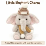 Knit Hat Scarf Elephant Plush; AI concept reference, final sample and specifications to be confirmed.