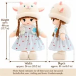 Lamb Hat Princess Cloth Doll — proposed size reference; dimensions require sample confirmation.