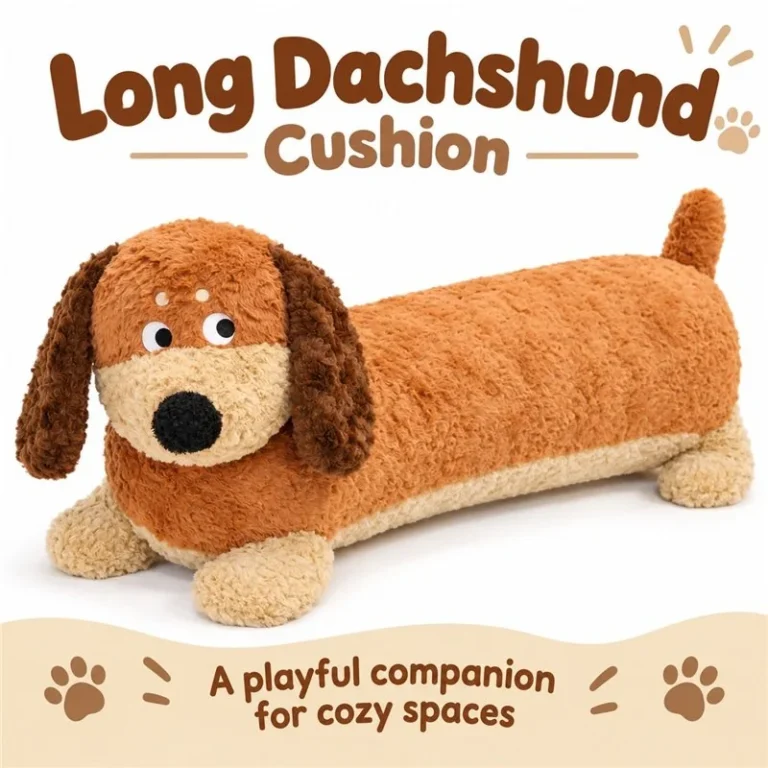 Long Brown Dachshund Plush Pillow