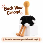 Long Leg Ostrich Stuffed Animal — reverse construction concept.