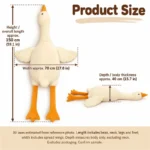 Long Neck Goose Plush — proposed size reference; dimensions require sample confirmation.