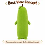 Long Avocado Body Pillow — reverse construction concept.
