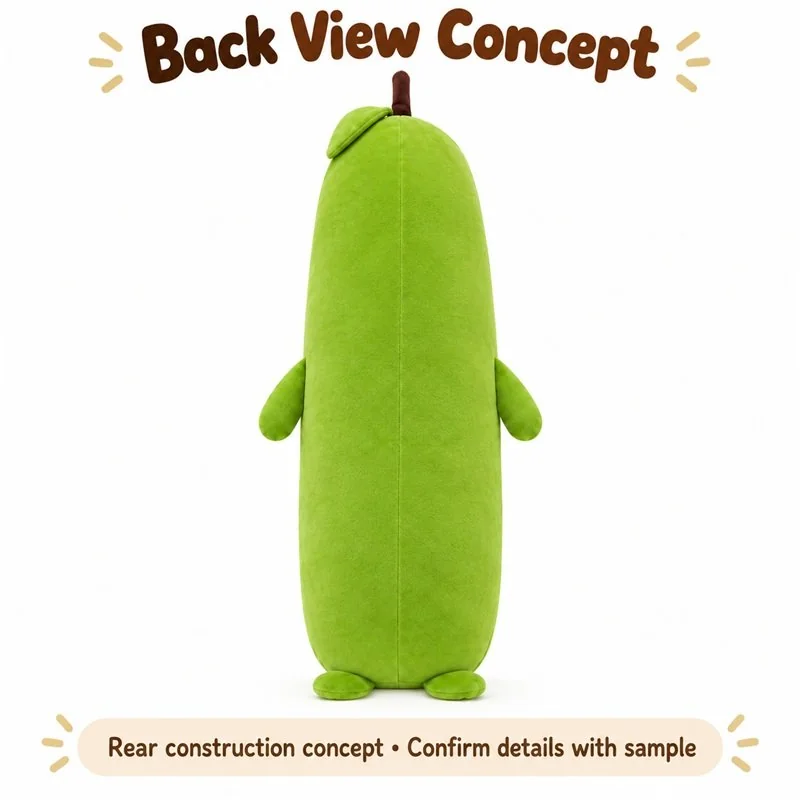 Long Avocado Body Pillow — reverse construction concept.