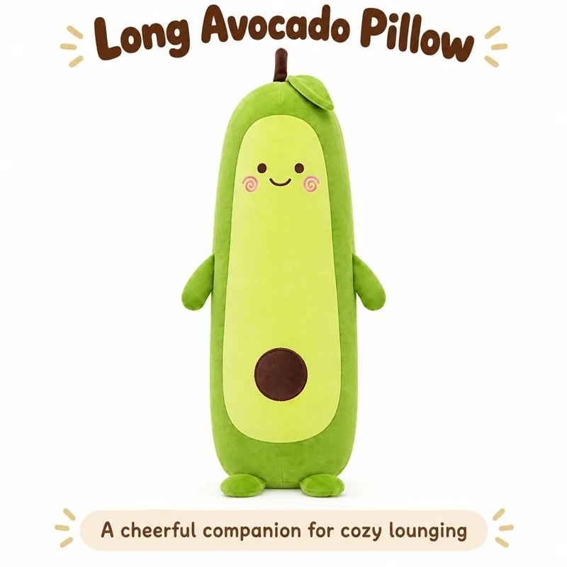 Long Avocado Body Pillow; AI concept reference, final sample and specifications to be confirmed.