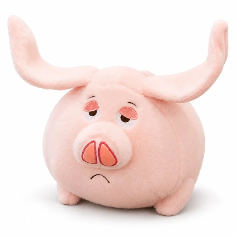 Long Wing Ear Pink Pig Plush