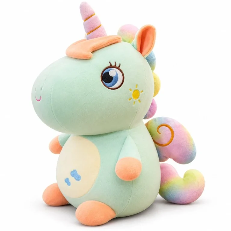 Mint Rainbow Wing Unicorn Plush