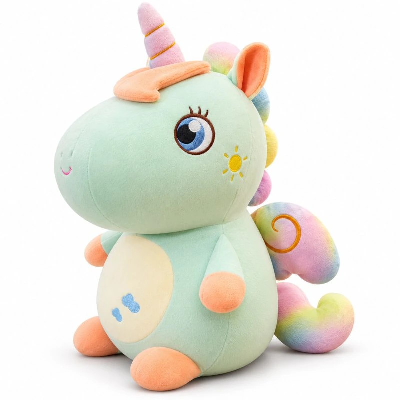 Mint Rainbow Wing Unicorn Plush