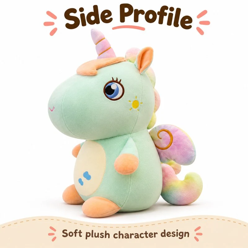 Mint Rainbow Wing Unicorn Plush — additional angle concept.