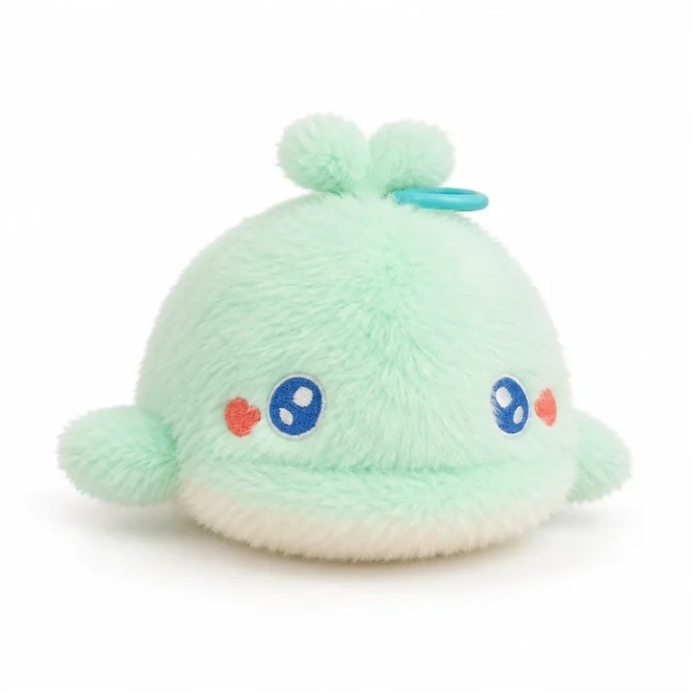 Mint Spouting Whale Plush Keychain