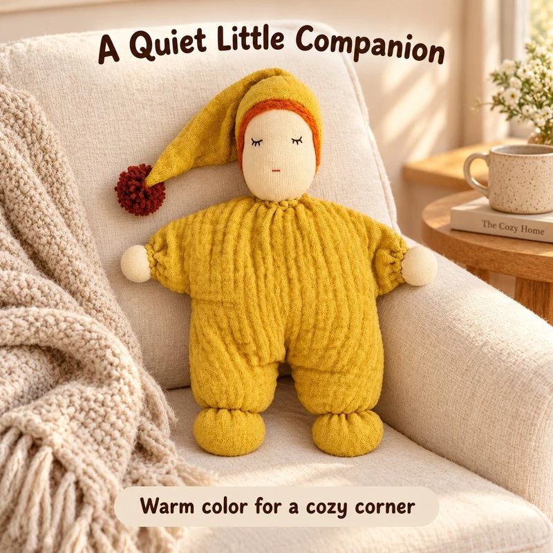 Mustard Sleeping Cloth Doll — illustrative application scene.