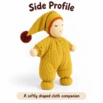 Mustard Sleeping Cloth Doll — additional angle concept.