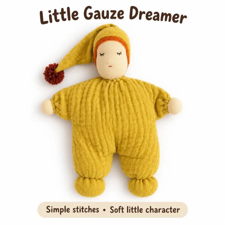 Mustard Sleeping Cloth Doll