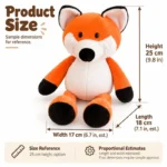 Long Arm Orange Fox Plush — proposed size reference; dimensions require sample confirmation.
