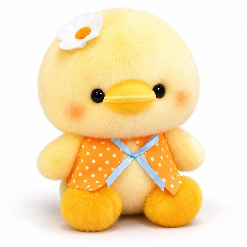 Orange Polka Dot Vest Chick Plush