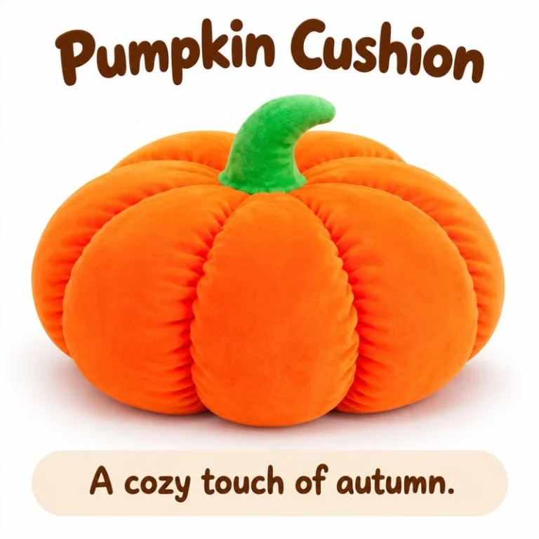 Orange Pumpkin Plush Seat Pillow