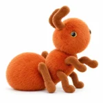 Upright Orange Round Ant Plush; AI concept reference, final sample and specifications to be confirmed.
