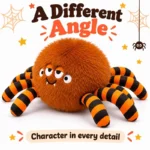 Orange Striped Leg Spider Plush — additional angle concept.