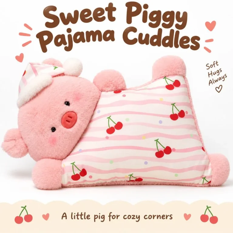 Pajama Pink Pig Plush Pillow
