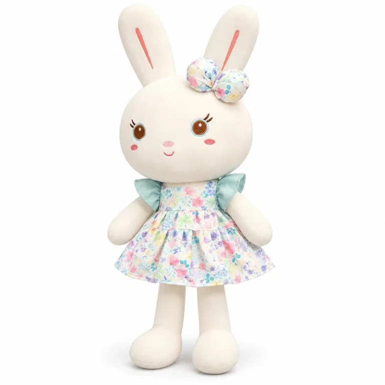 Pastel Floral Long Ear Rabbit Plush