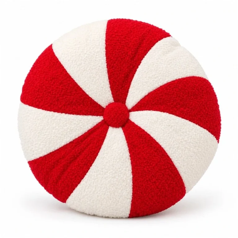 Peppermint Swirl Plush Cushion